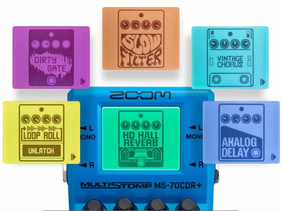 Zoom MS-70CDR+ Multi-Stomp Effects Pedal with 6 Simultaneous