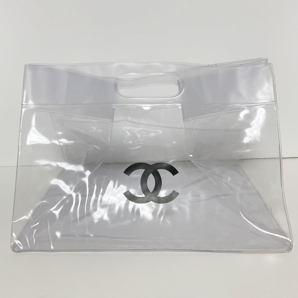 即決 CHANEL シャネル ビニールバッグ クリアバッグ ハンドバッグ レア