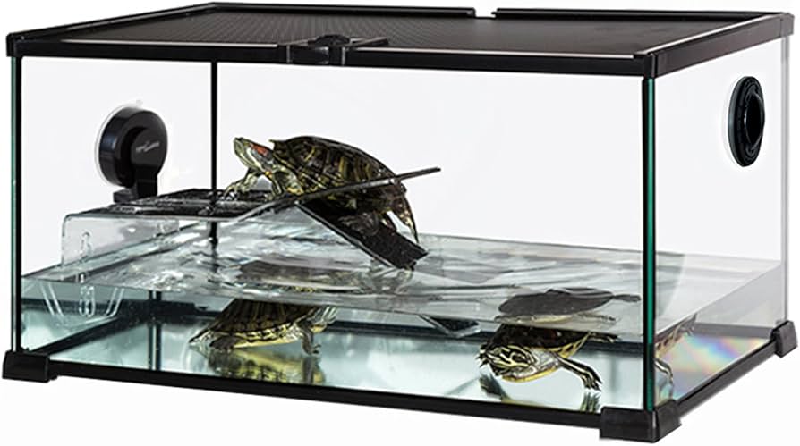 Amazon.co.jp: 亀 水槽 大きい 爬虫類 ケージ 透明 ガラス タートル