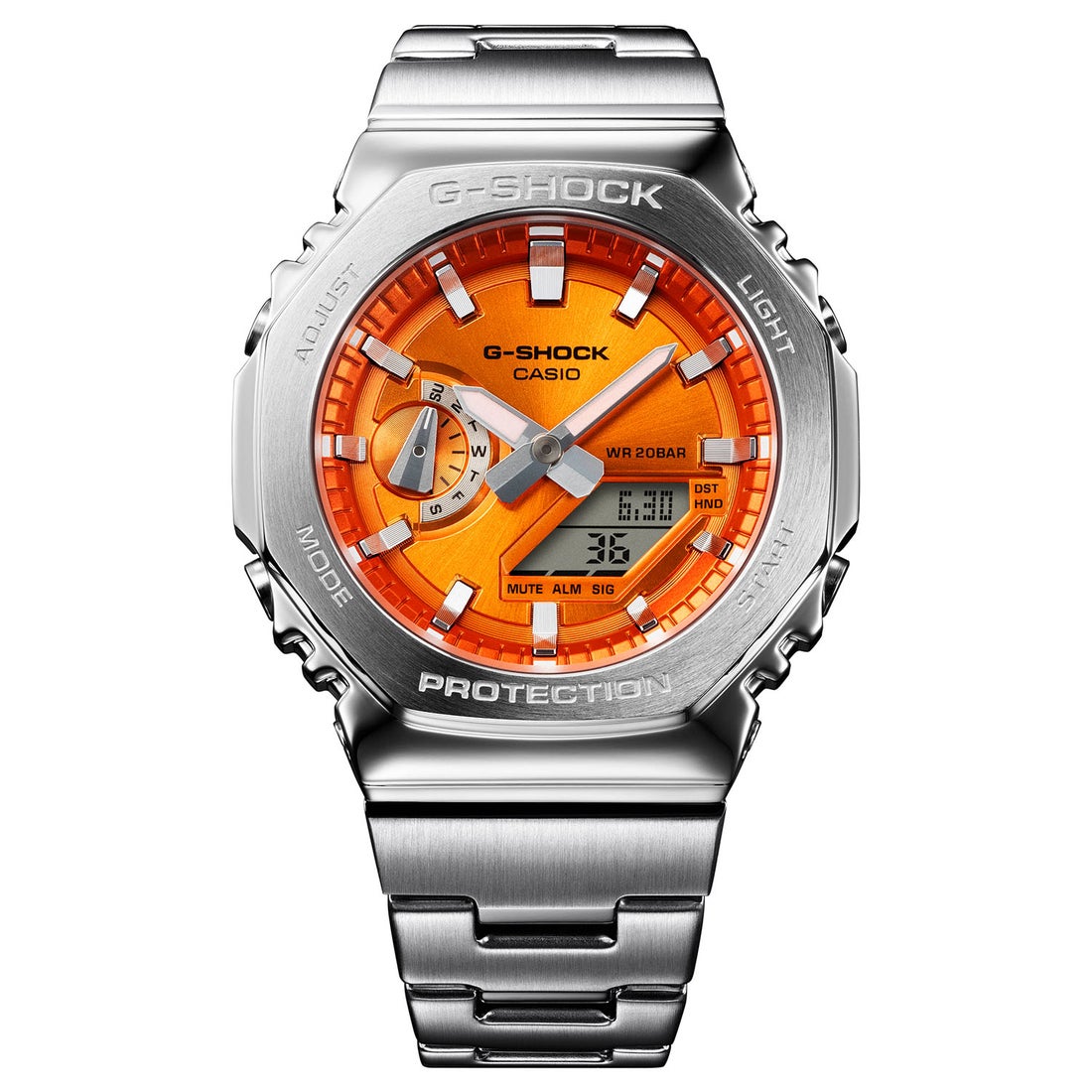 G-SHOCK】オクタゴンベゼル / GM-2110D-4AJF （オレンジ） -靴