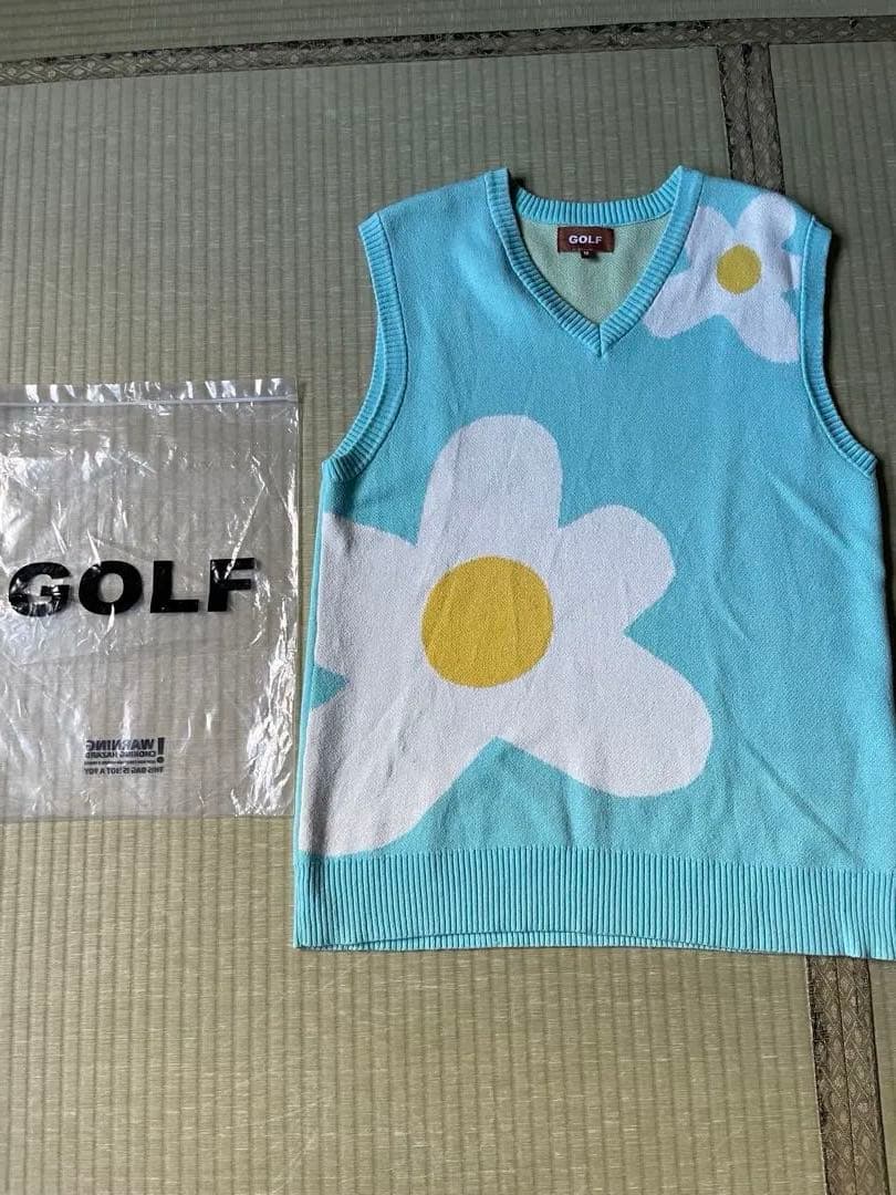 GOLF WANG 花柄 ベスト M NEW Golf Wang Le Fleur Flower Sweater Vest M Odd Future Tyler The