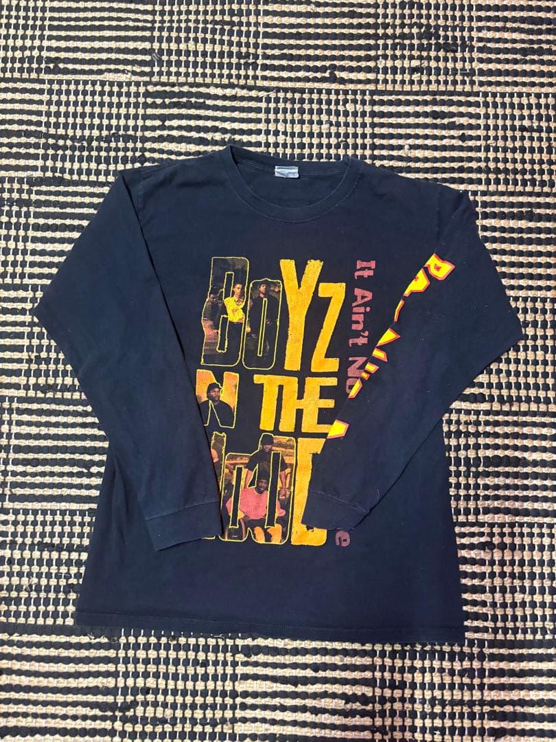 BOYZ IN THE HOOD 長袖Tシャツ BOYZ N THE HOOD ロングTシャツ ブラック – GOLIATH