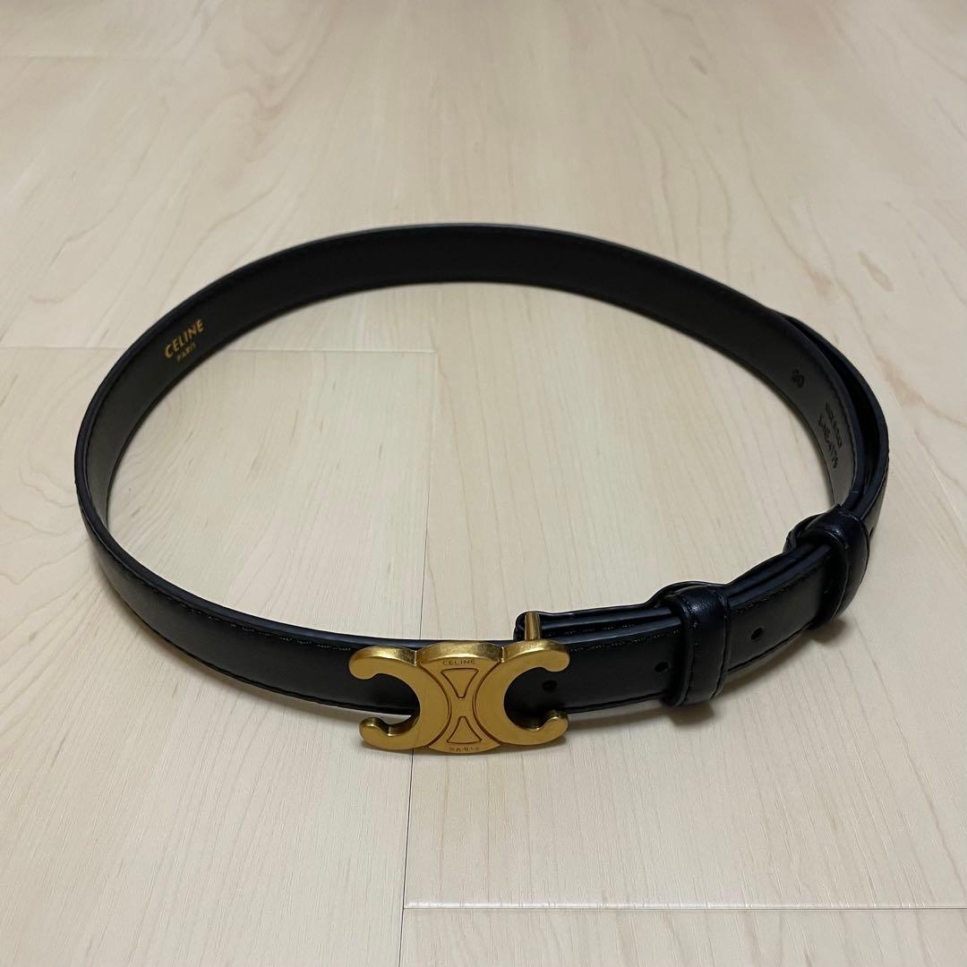 【当日発送◎】CELINE セリーヌ ミディアム 25MM トリオンフ ベルト ミディアム 25MM トリオンフ ベルト / トリヨンレザー - ブラック | CELINE