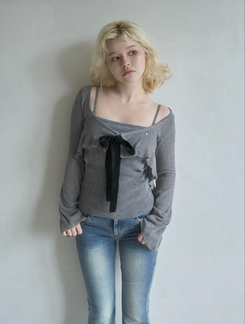 andmaryのEmma knit flare cardigan set ANDMARY】Emma knit flare cardigan set
