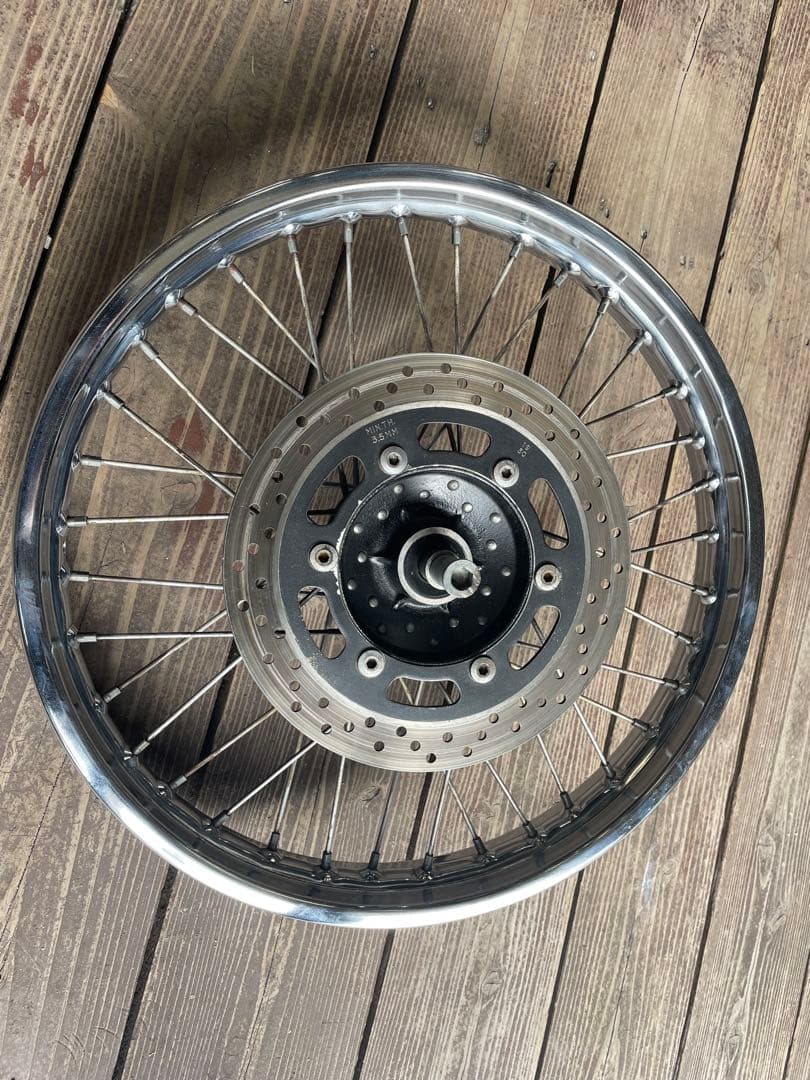 純正250TRフロントスポークホイール ディスクブレーキ対応 250TR純正 フロントホイール ディスクローター スポーク - メルカリ
