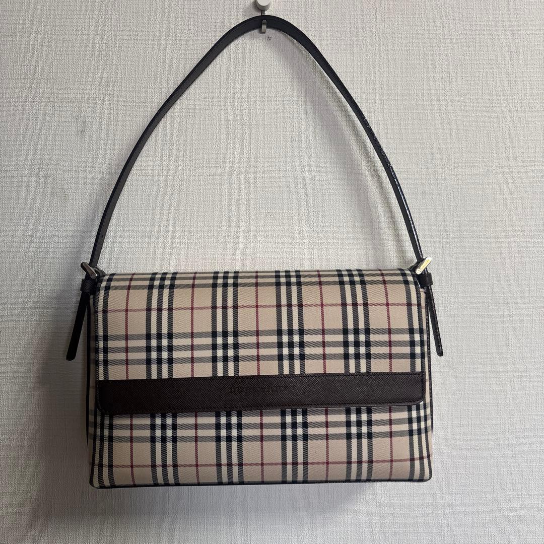 【美品】BURBERRY ハンドバッグ BURBERRY（バーバリー） 美品 ミディアム バナー ハウスチェック