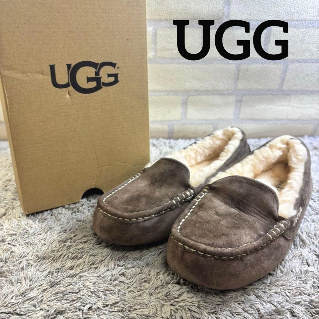 UGG アグ ANSLEY スエード ボア モカシン 25cm アグ UGG ANSLEY レディース 1106878 モカシン シューズ アンスレー